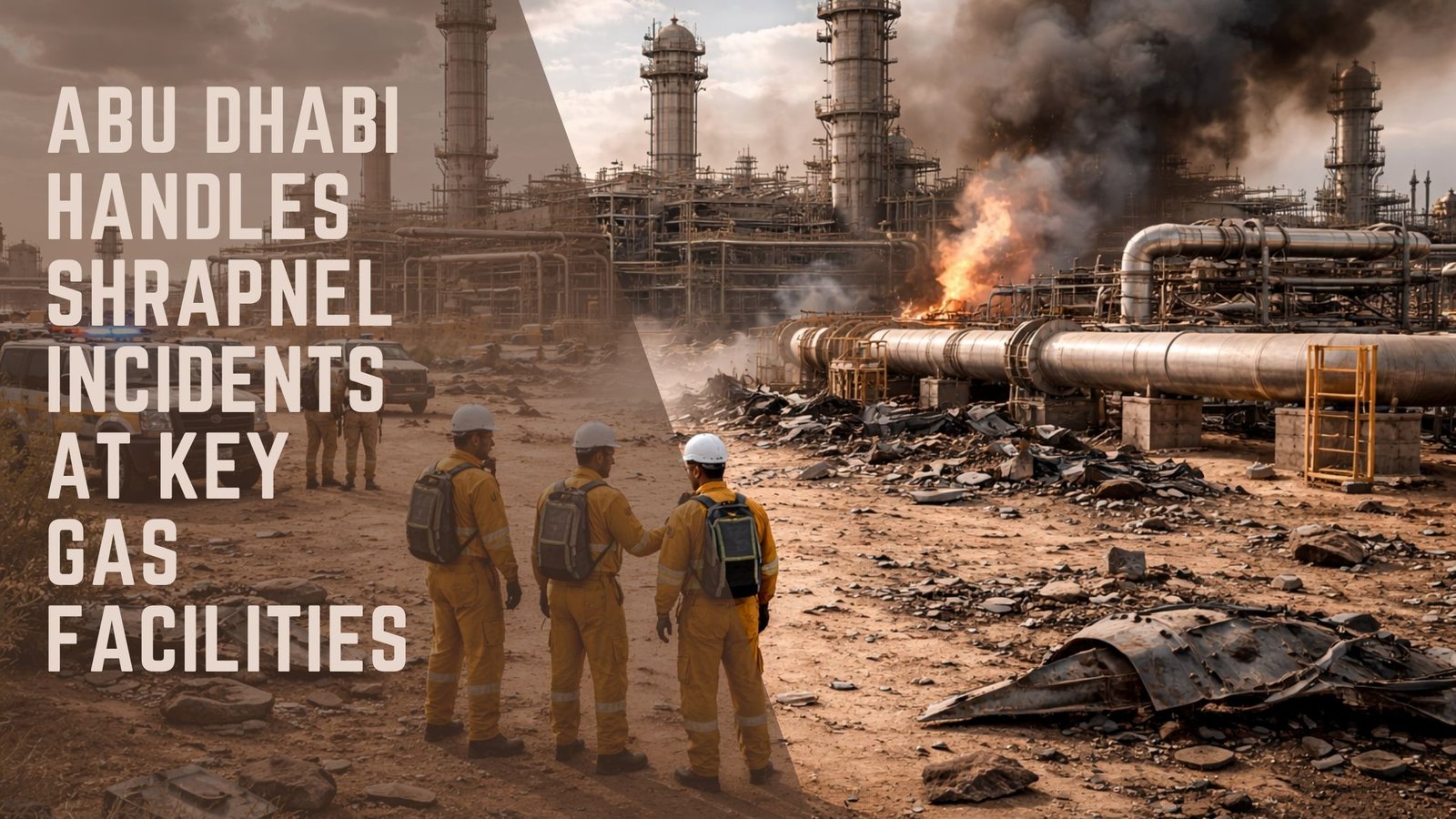 Abu Dhabi shrapnel incident gas facilities