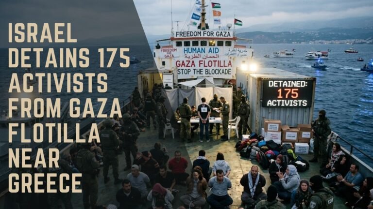 Gaza Freedom Flotilla detention Greece 2026