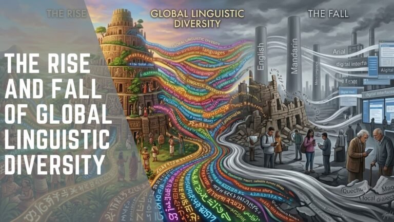 Global linguistic diversity rise and fall