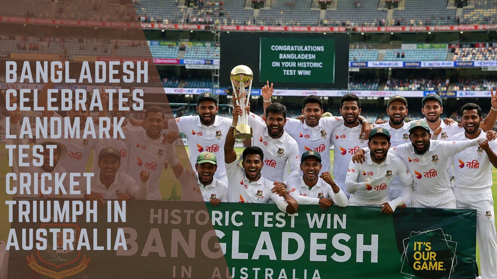 Bangladesh Test cricket victory in Australia