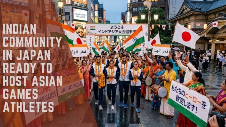 Indian community Japan Asian Games athletes