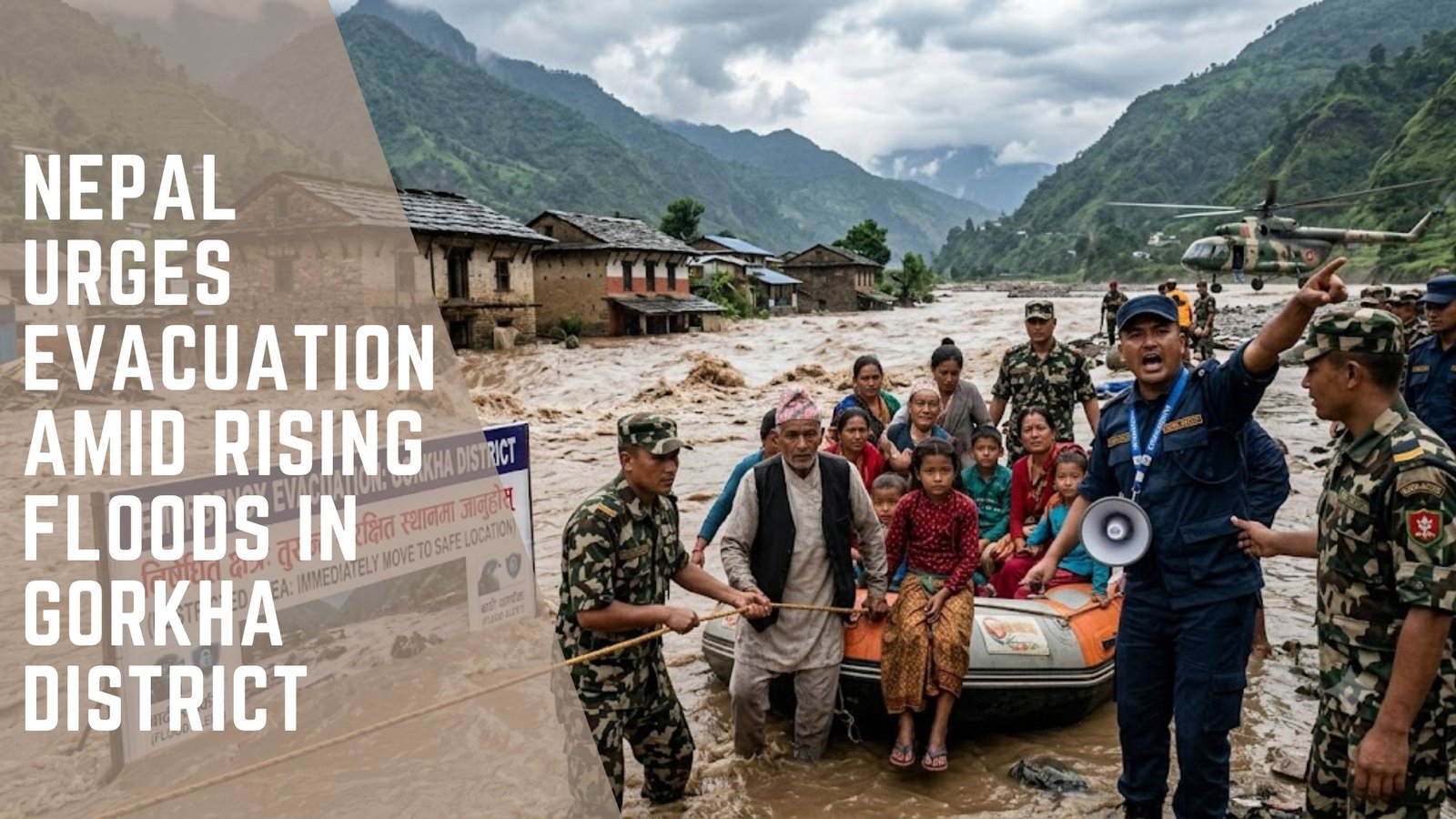 Nepal floods Gorkha district evacuation