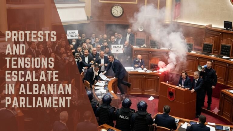 Albanian parliament protests